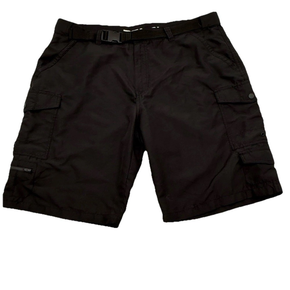 Denali Mens Cargo Shorts Size 40 Black Hiking Outdoor Utility Belted